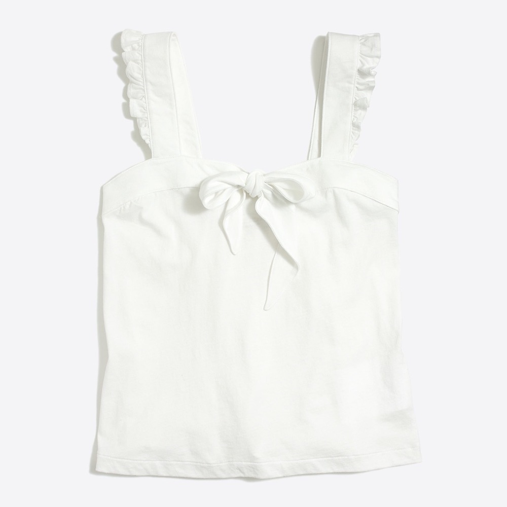 J crew tie front tank